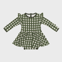 Load image into Gallery viewer, Kyte Baby Long Sleeve Twirl Dress Gingham Fir