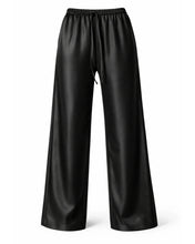 Load image into Gallery viewer, PRIV Lillian Satin Trouser Pant Black