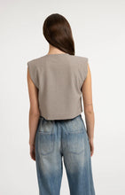 Load image into Gallery viewer, YAYA Checked woven gilet with shoulder pads