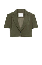 Load image into Gallery viewer, YAYA Woven Short Sleeve Blazer with Detachable Bottom Hem