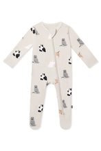 Load image into Gallery viewer, KYTE BABY Zippered Footie in Fluffy Cat
