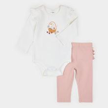 Load image into Gallery viewer, PETIT LEM Dress-Up Duck 2pc LunaKnit Bodysuit Set
