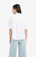 Load image into Gallery viewer, Yaya Blouse with short rolled-up sleeves and collar
