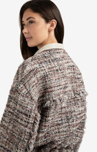 Load image into Gallery viewer, Yaya - Bouclé jacket with fringes and stand-up collar
