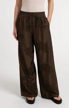 Load image into Gallery viewer, YAYA Embroidered Wide-leg Trousers with Elastic Waist
