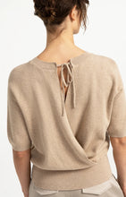 Load image into Gallery viewer, YAYA Short Sleeve Sweater With Open Back
