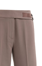 Load image into Gallery viewer, Yaya - Woven trousers with asymmetrical waistband and straight fit - Deep Taupe Brown
